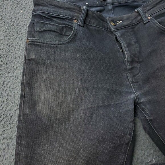 NEUW Iggy Skinny Jeans Mens 32x29 Cotton Black Button Fly Dark Cuff - Picture 6 of 12